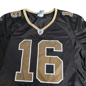 New Orleans Saints Jersey‎ Mens Large Black Gold Reggie Moore #16 NFL Reebok